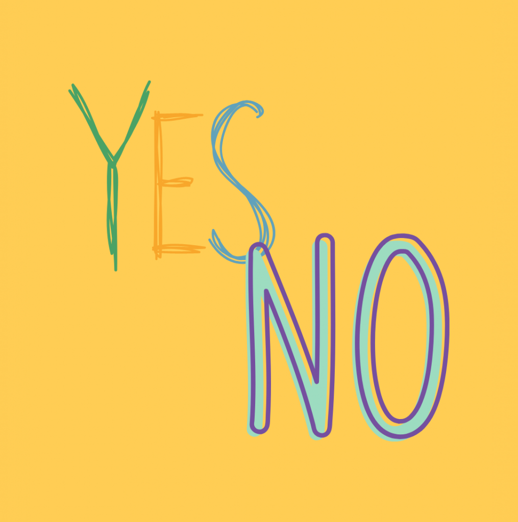 Text says Yes/No